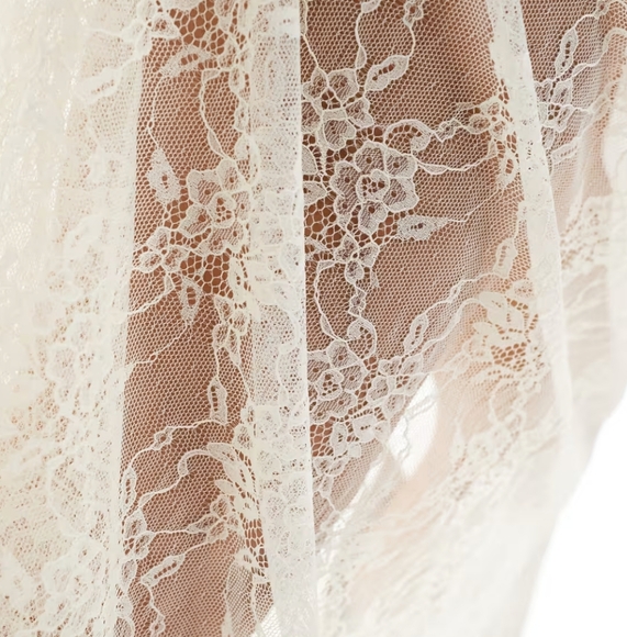 Stradivarius lace Sheer maxi skirt NWT Sz. S Perfect For Layering Boho Western - Picture 4 of 8